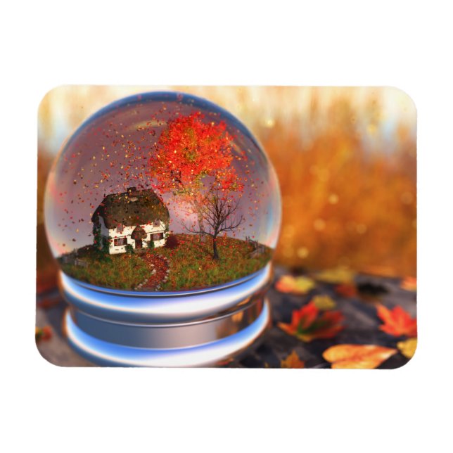 Maple Leaf Globe Flexible Magnet (Horizontal)