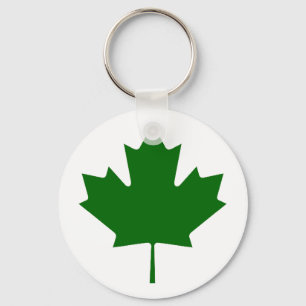 Maple Leaf Green DkTransp The MUSEUM Zazzle Gifts Key Ring