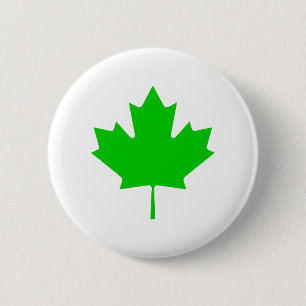 Maple Leaf Green Transp The MUSEUM Zazzle Gifts 6 Cm Round Badge
