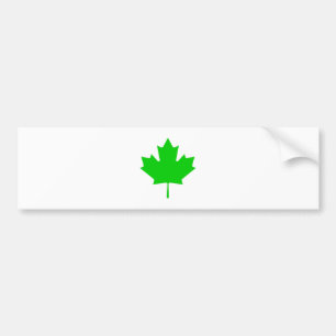 Maple Leaf Green Transp The MUSEUM Zazzle Gifts Bumper Sticker