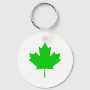 Maple Leaf Green Transp The MUSEUM Zazzle Gifts Key Ring