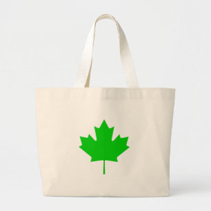 Maple Leaf Green Transp The MUSEUM Zazzle Gifts Large Tote Bag