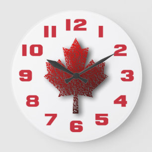 Maple Leaf Large Clock