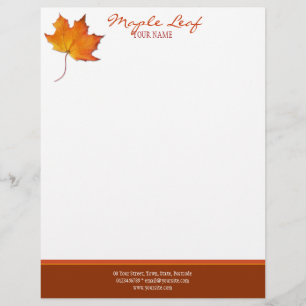 Maple Leaf Letterhead Design