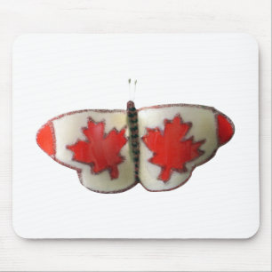 "Maple Leaf Monarch" Canadian Flag Butterfly  Mouse Pad