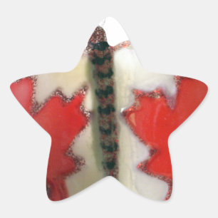 "Maple Leaf Monarch" Canadian Flag Butterfly  Star Sticker