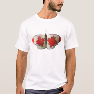 "Maple Leaf Monarch" Canadian Flag Butterfly  T-Shirt