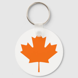 Maple Leaf OrangeBrTransp The MUSEUM Zazzle Gifts Key Ring