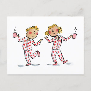 Maple Leaf Pajamas Postcard