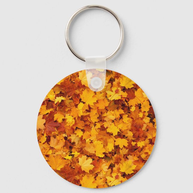 Maple Leaf Pattern-25877 Key Ring (Front)