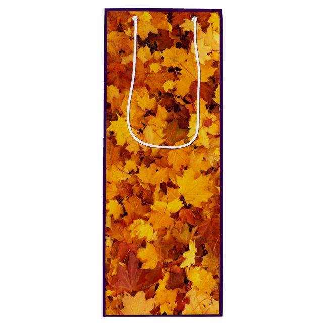 Maple Leaf Pattern-25877 Wine Gift Bag (Front)