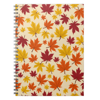 maple leaf pattern design notebook