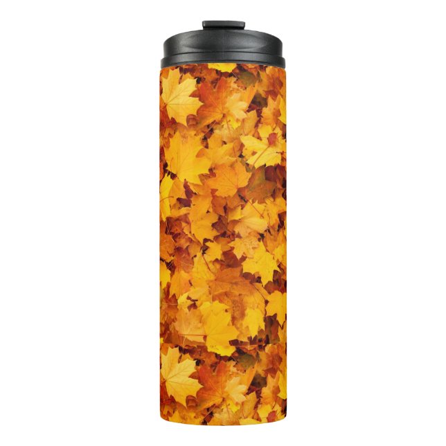 Maple Leaf Pattern Design  Thermal Tumbler (Front)
