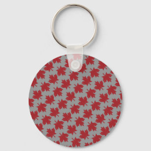 Maple Leaf Pattern Key Ring