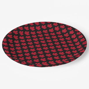 Maple Leaf Pattern Paper Plate