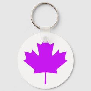Maple Leaf PurpleTransp The MUSEUM Zazzle Gifts Key Ring