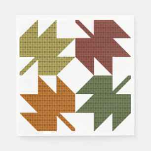 Maple Leaf Quilt Pattern Design 1 Napkin