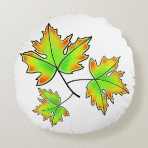 Maple Leaf Round Cushion