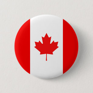 Maple Leaf Symbol 6 Cm Round Badge