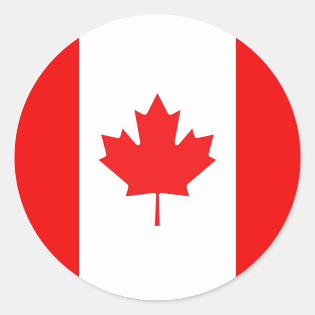 Maple Leaf Symbol Classic Round Sticker (Front)