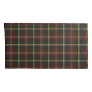 Maple Leaf Tartan Plaid. Canada National Tartan Pillowcase