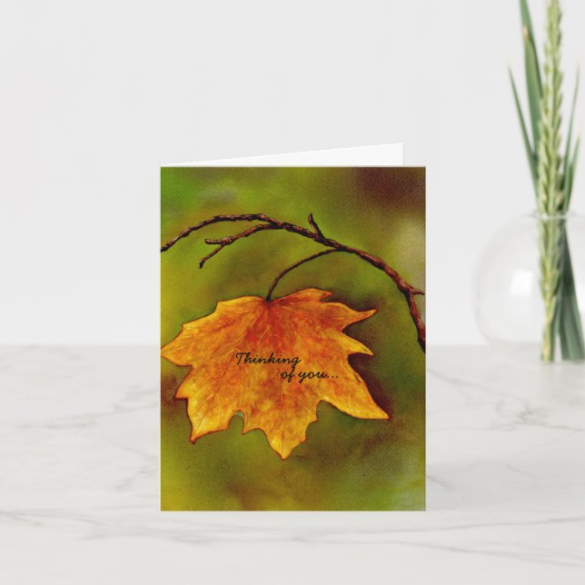 Maple Leaf Thinking of You Card (Front)