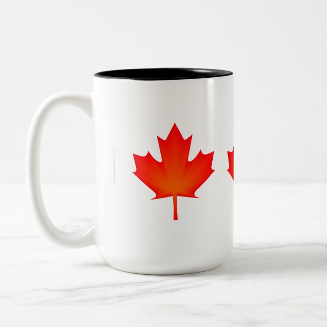 Maple Leaf Two-Tone Coffee Mug (Left)