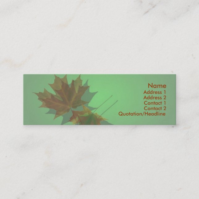Maple Leave Profile Card (Front)