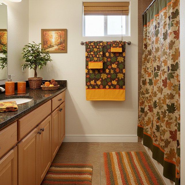 Maple leaves bath towel set (Creator Uploaded)