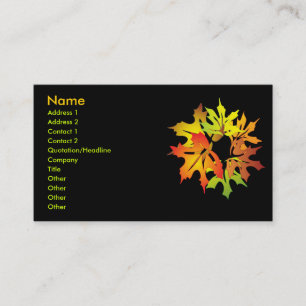 maple leaves business card