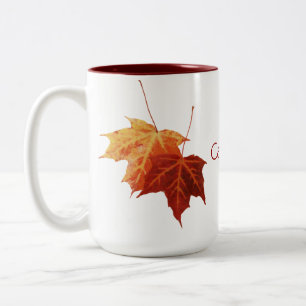 Maple leaves Canada mug