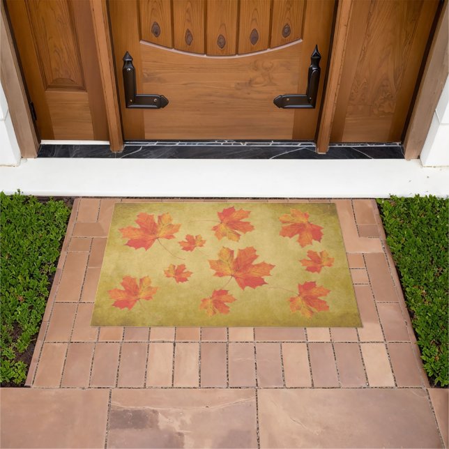 Maple  Leaves Custom Door Mat (Outdoor)