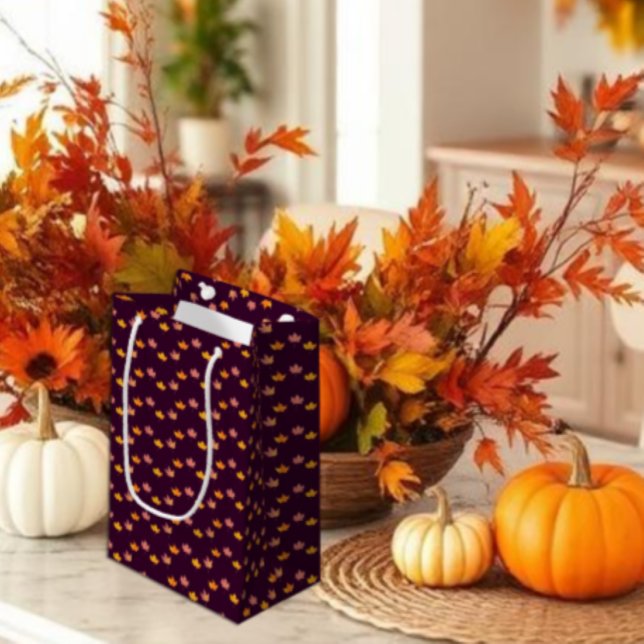 Maple Leaves Fall Baby Shower Small Gift Bag (Creator Uploaded)