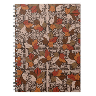 Maple Leaves Four-Finger Flower Pattern Notebook