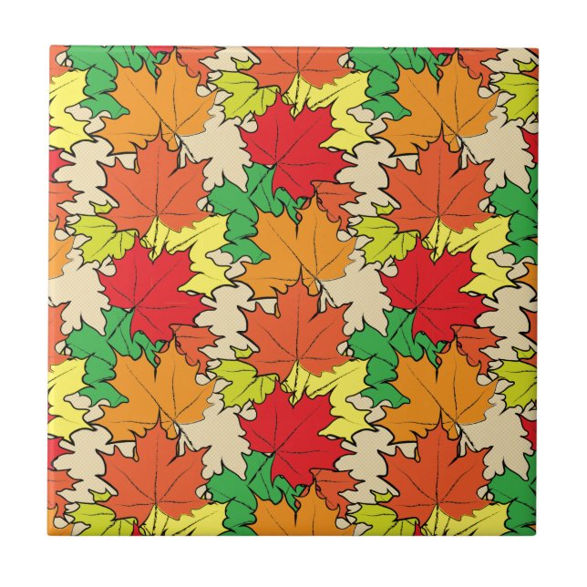 Maple leaves I Ceramic Tile (Front)