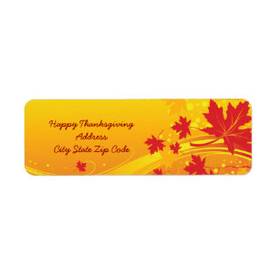 Maple leaves in fall colours custom address label return address label
