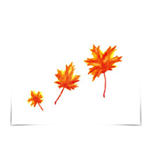 Maple Leaves "Just Because" Watercolour Card