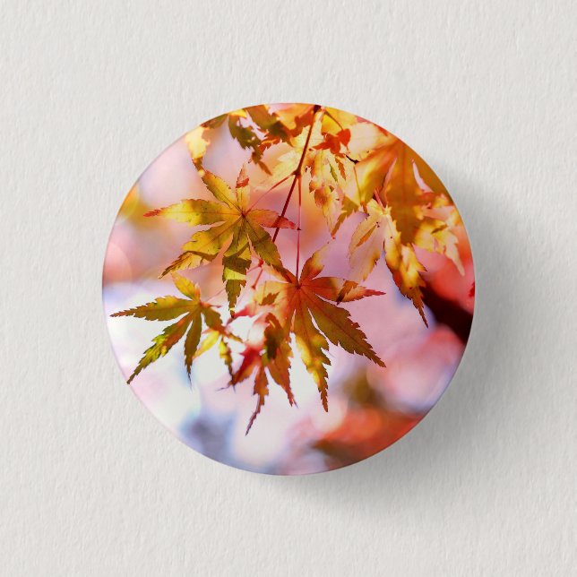 Maple Leaves Landscape Design-21355 3 Cm Round Badge (Front)