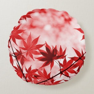 Maple Leaves Landscape Design-21355 Round Cushion