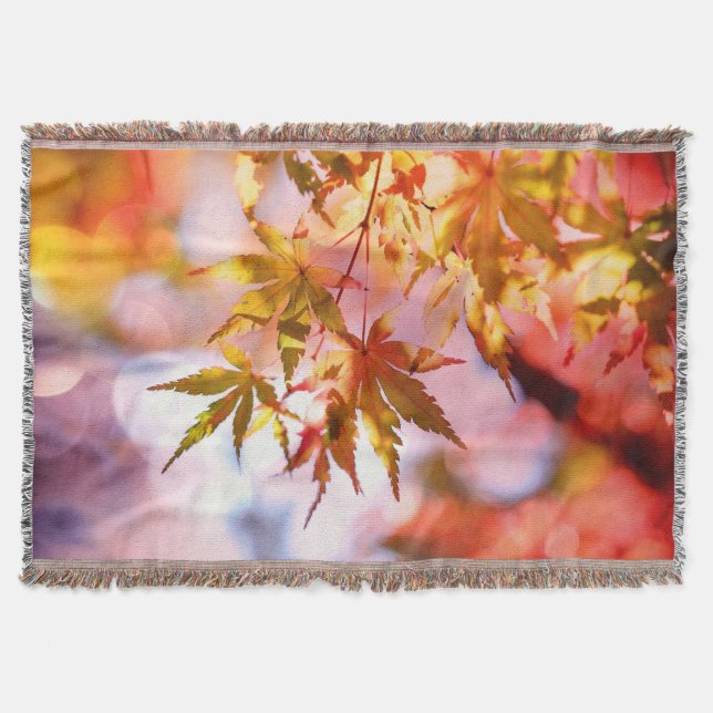 Maple Leaves Landscape Design-21355 Throw Blanket (Front)