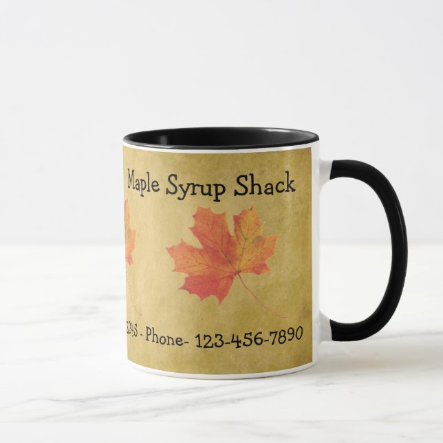 Maple Leaves Maple Syrup Business Mug (Right)