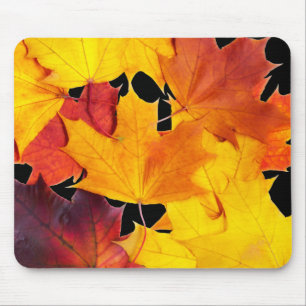 Maple leaves mouse pad