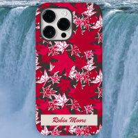 Maple Leaves on a Charcoal Background