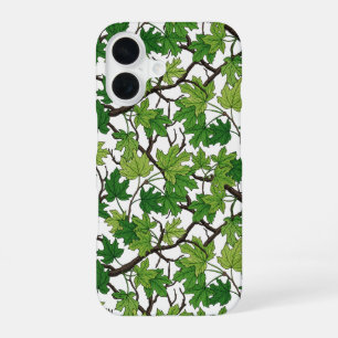 Maple leaves on white iPhone 16 case