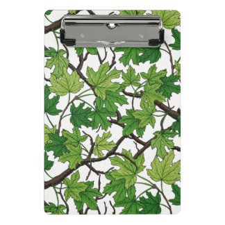 Maple leaves on black mini clipboard