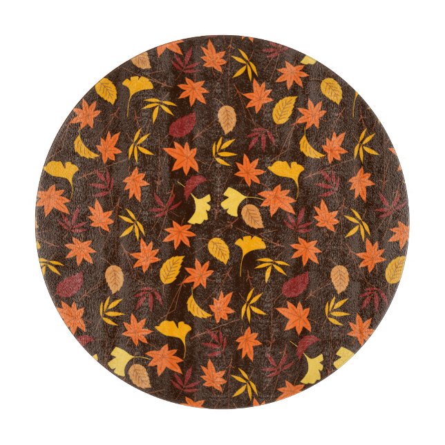 Maple Leaves Pattern-45947 Cutting Board (Front)