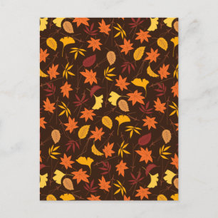 Maple Leaves Pattern-45947 Postcard