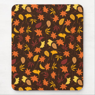 Maple Leaves Pattern Mouse Pad