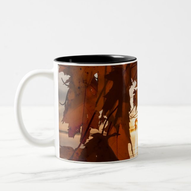 maple leaves photo mug (Left)