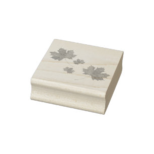 Maple Leaves Rubber Stamp